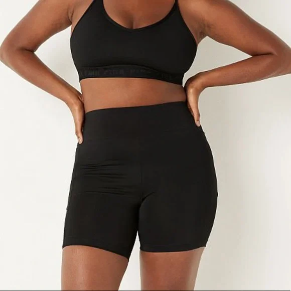 Vs Pink Ultimate High Waist 6" Bike Short With Mesh - Picture 5 of 11